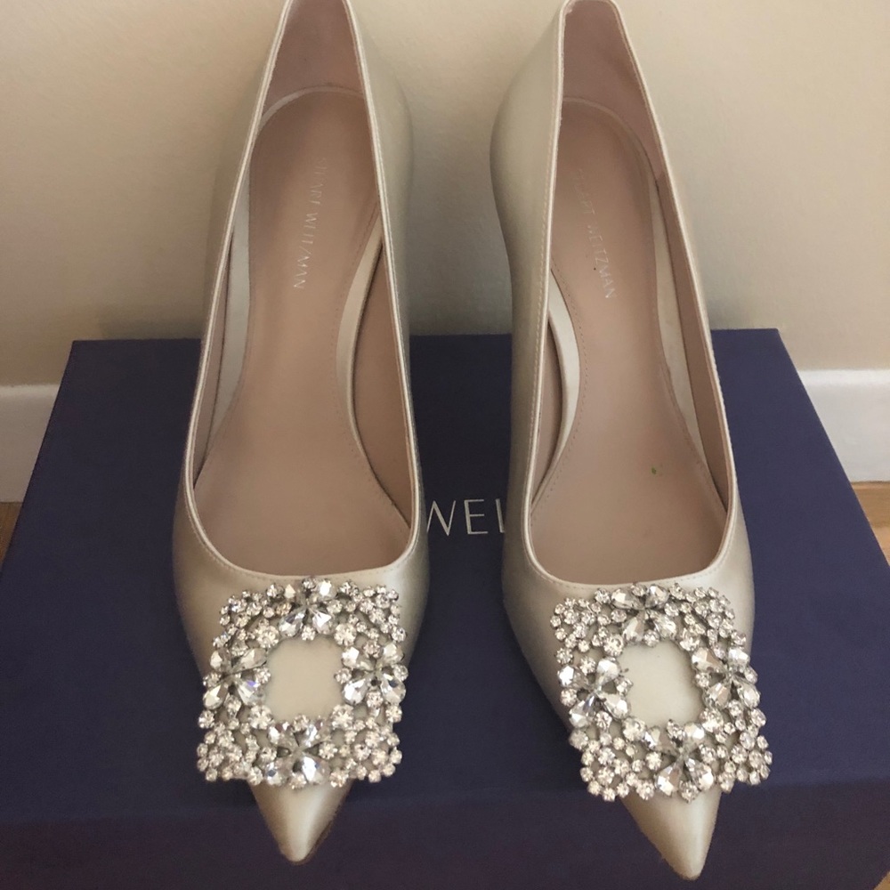 Ivory Stuart Weitzman Wedding Heels, Size 37